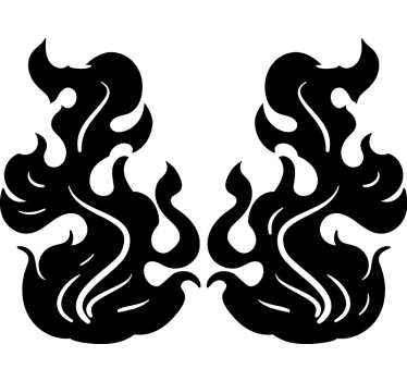 Lángok a motorháztetőhöz Matrica Autók - TenStickers