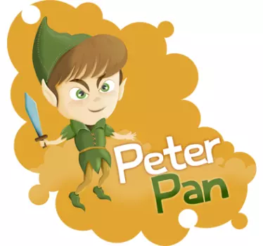 Gyerekek peter pan art falmatrica - TenStickers