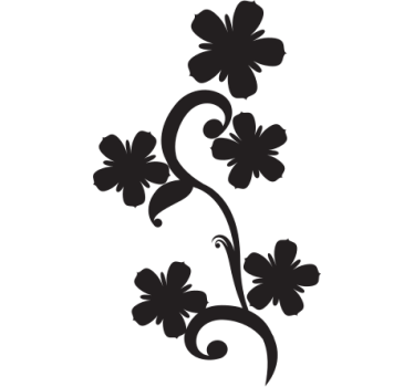 Elegáns virág matrica bicikli - TenStickers