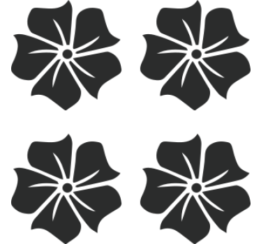 Hawaiian virágcsomag matrica bicikli - TenStickers
