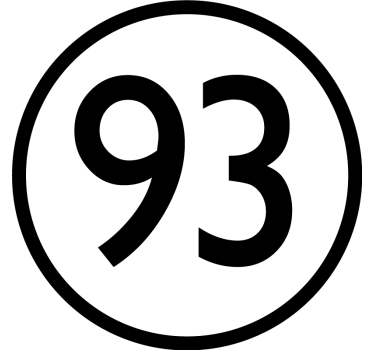 Lekerekített klasszikus szám Matrica Motorkerékpárok - TenStickers