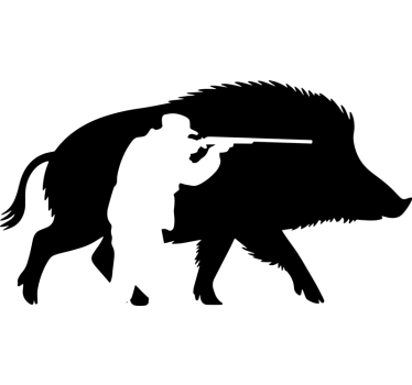 Vaddisznóvadászat autó matrica - TenStickers