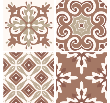 Hidraulikus mocha mousse csempematrica - TenStickers