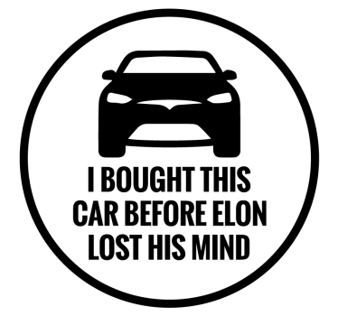 Tesla autó matrica - TenStickers