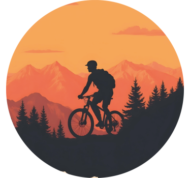 Narancssárga naplemente matrica bicikli - TenStickers