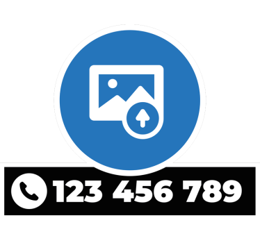 Személyre szabott logó és telefonszám autó matrica - TenStickers