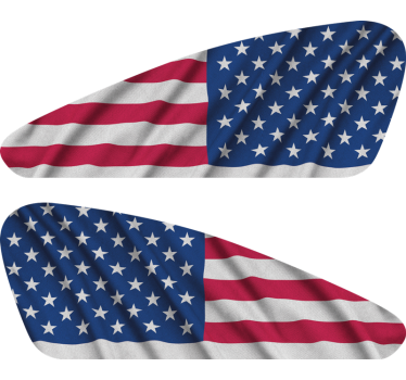 Usa zászló sportoló motoros matrica - TenStickers