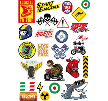 Bombatervező csomag motoros matrica - TenStickers