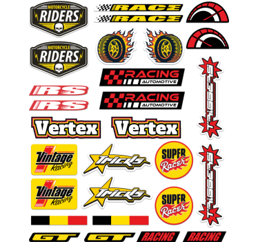 Egyéni bombacsomag motoros matrica - TenStickers
