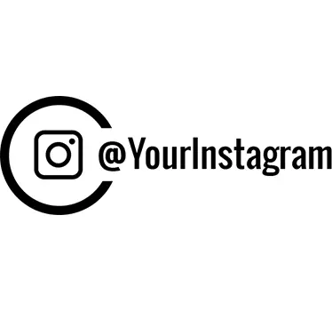 Személyre szabott instagram ablak matrica - TenStickers