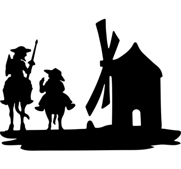 Quijote és sancho panza autó matrica - TenStickers
