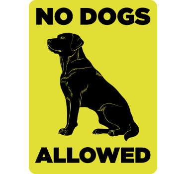 no dogs allowed matrica kirakatokra - TenStickers