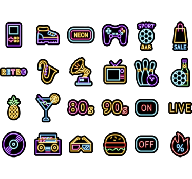 Neon szett matrica bicikli - TenStickers