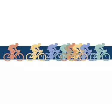 Osztag kerékpáros falmatrica - TenStickers