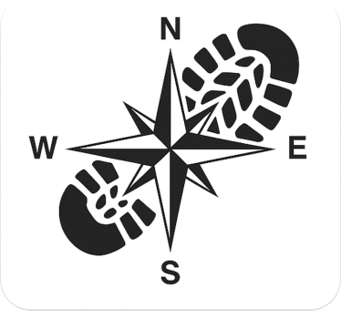 Iránytűrózsa cipő lakókocsi matrica - TenStickers