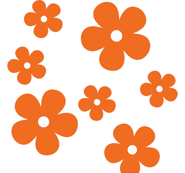 Egyszerű virágok matrica bicikli - TenStickers
