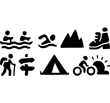 Szabadtéri kalandgyűjtemény autó matrica - TenStickers