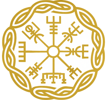 Arany vegsisir szimbólum lakókocsi matrica - TenStickers