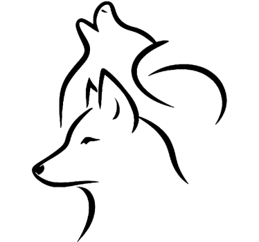 Farkas vonalrajz autó matrica - TenStickers