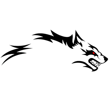 Fierce wolf side autó matrica - TenStickers