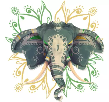 Elefánt mandala falmatrica - TenStickers
