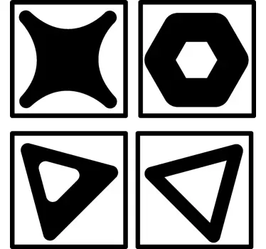 Fekete-fehér csempe transzfer - TenStickers