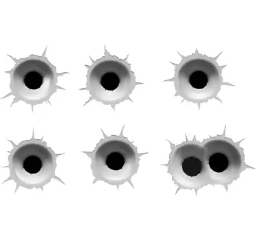 Golyólyukak autós matricák - TenStickers
