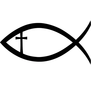 Keresztény hal fal matrica - TenStickers