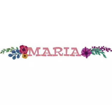 Virágok személyre szabott bicikli matrica - TenStickers