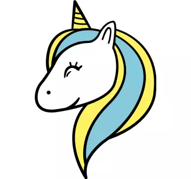 Egyszarvú bicikli matrica - TenStickers