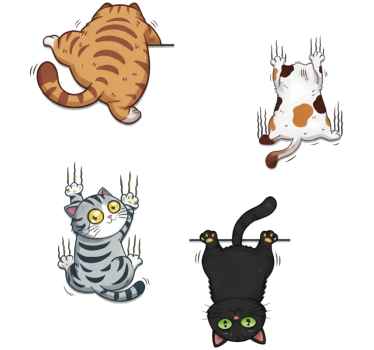 3d hatású lógó macska autó matrica - TenStickers
