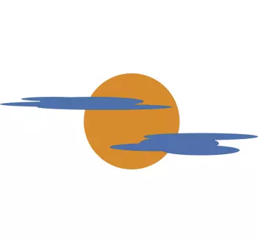 Nap és felhők autó matrica - TenStickers