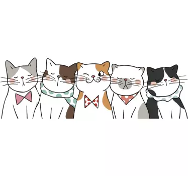 Macska lebegő autó matrica - TenStickers