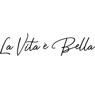 La vita è bella autómatrica - TenStickers