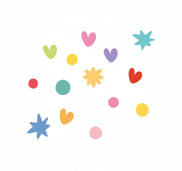 Színes játékos készlet ablak matrica - TenStickers