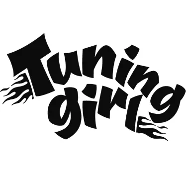 Tuning lány autó matrica - TenStickers