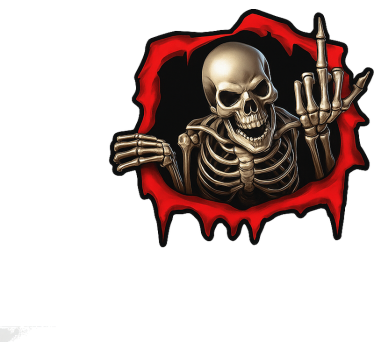 Creepy 3d koponya autó matrica - TenStickers
