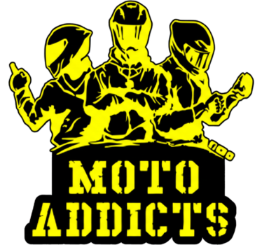 Moto addicts logó motoros matrica - TenStickers
