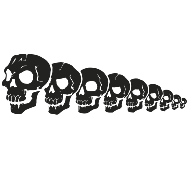 Graffiti koponya vonat matrica bicikli - TenStickers