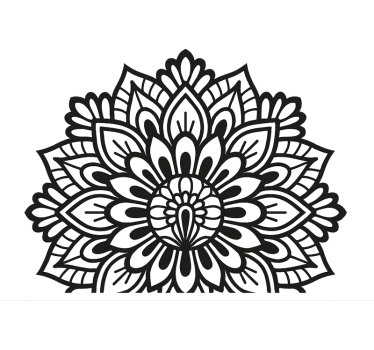 Lotus stílus mandala lakókocsi matrica - TenStickers