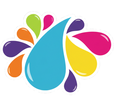 Színes festékcsepp autó matrica - TenStickers
