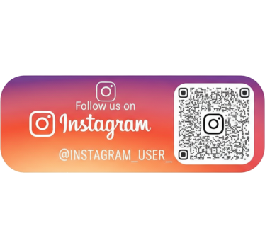 Naplemente színátmenet instagram qr erdei állatok falmatrica - TenStickers