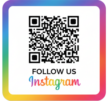 Instagram szivárványos keret qr erdei állatok falmatrica - TenStickers
