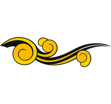 Stilizált hullám autó matrica - TenStickers