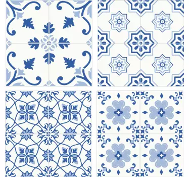 Delft kék csempe matrica - TenStickers