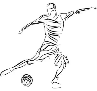 Absztrakt futballista futball matrica - TenStickers