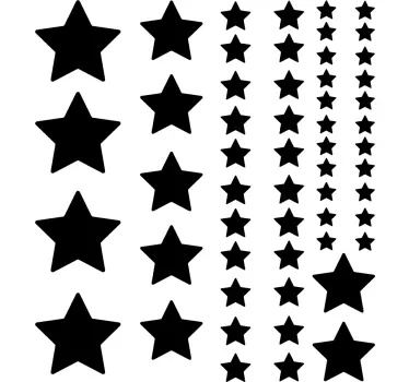 Különböző méretű csillagok matrica - TenStickers