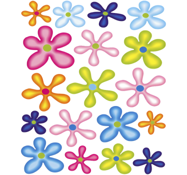 Hippis virágok matrica bicikli - TenStickers