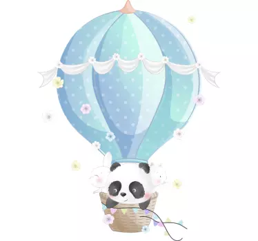 Színes hőlégballonok otthoni fal matrica - TenStickers