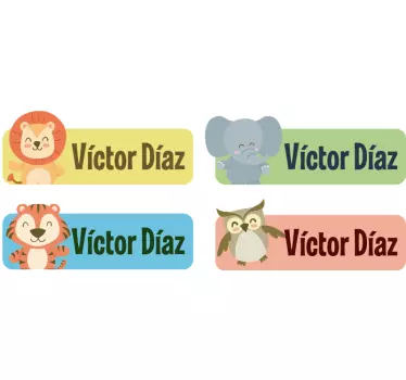 Személyre szabott állat jegyzetfüzet matrica - TenStickers